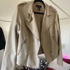 Cream leather jacket